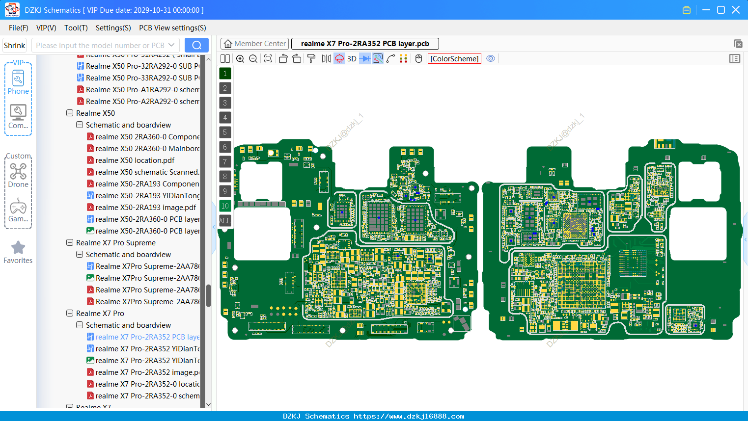 Realme X7 Pro-2RA352 PCB Layer